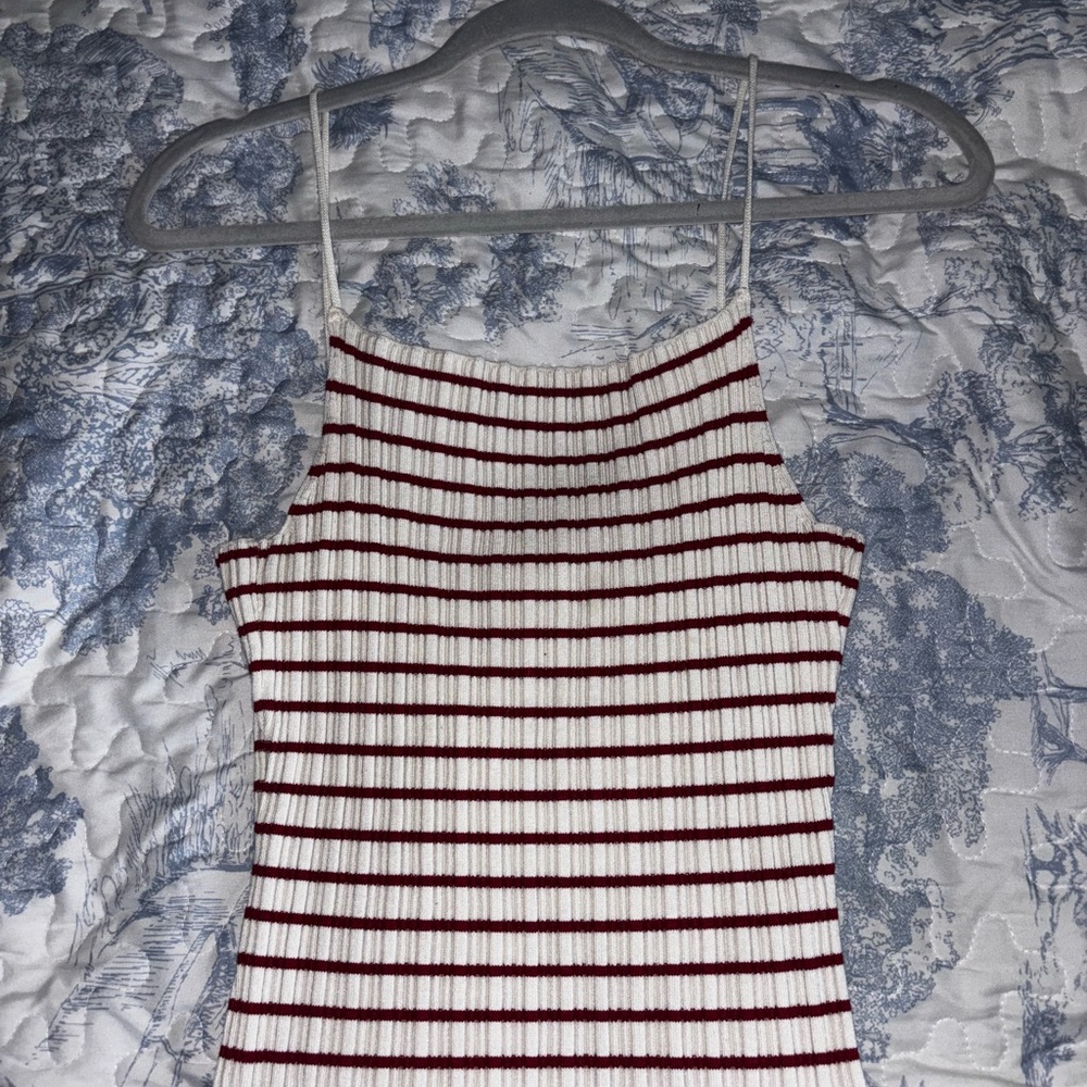 H&M Red and White Striped Camisole